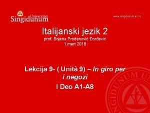 Povratni glagoli talijanski Povratni glagoli talijanski