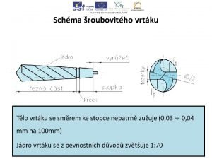 Schma roubovitho vrtku roubovit vrtky Vzorce pro vrtn