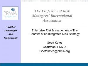 Professional risk managers international association