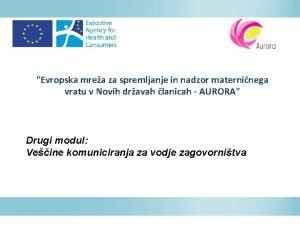 Evropska mrea za spremljanje in nadzor materninega vratu