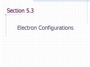 Define electronic configuration