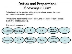 Ratio scavenger hunt