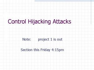 Type of control hijacking