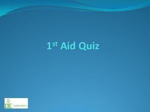 First aid quiz for students