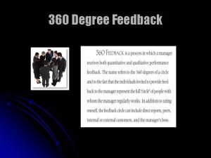 360 Degree Feedback 360 Degree Feedback 360 Degree