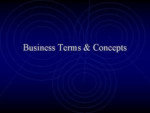 Basic business terms