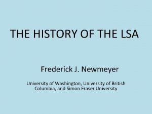 Frederick j. newmeyer