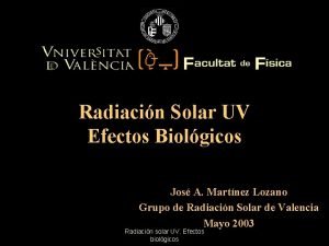 Radiacion solar extraterrestre