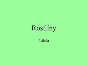 Rostliny 1 tda Jsou to rostliny Rostliny Hledej