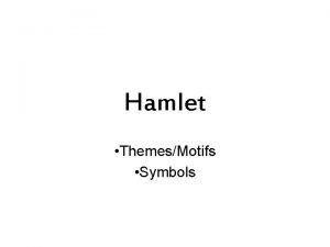 Symbols in hamlet