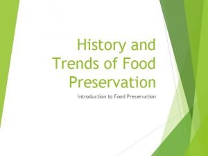 Food preservation history