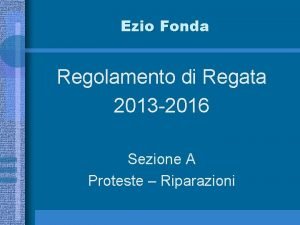 Ezio fonda regole di regata