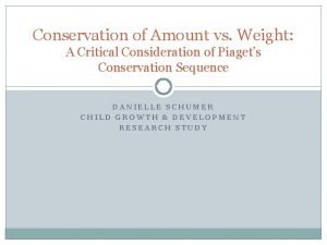 Conservation of volume piaget