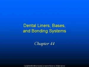 Bonding system materials