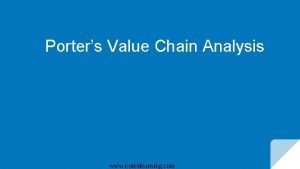 Porter's value chain analysis