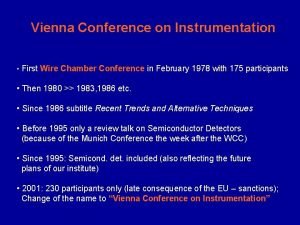 Vienna conference on instrumentation