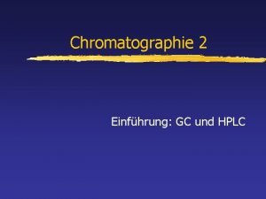 Hplc verteilungschromatographie Hplc verteilungschromatographie