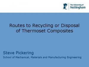 Thermoset recycling