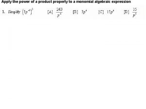 Power of a product property