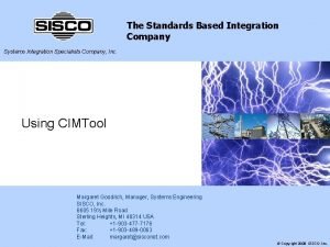 The Standards Based Integration Company Systems Integration Specialists
