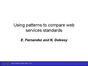 Using patterns to compare web services standards E