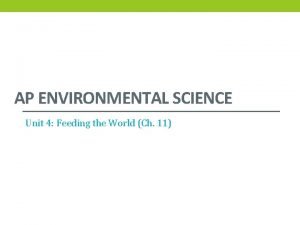 Unit 4 ap environmental science