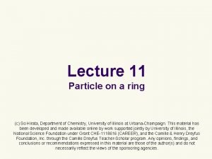 Particle on a ring