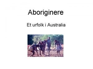 Urfolk i australia