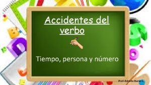 Los accidentes del verbo