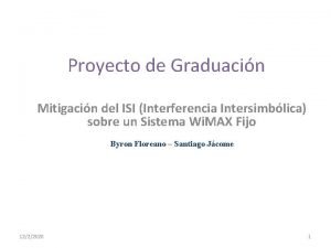 Proyecto de Graduacin Mitigacin del ISI Interferencia Intersimblica