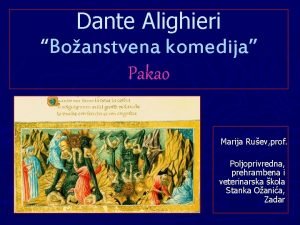 Pakao dante alighieri