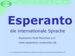 Esperanto sprache beispiele