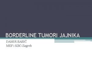 Borderline tumor jajnika