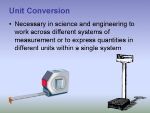 Unit Conversion Necessary in science and engineering to