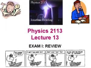 Physics 2113 Jonathan Dowling Physics 2113 Lecture 13