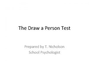 Draw a person test