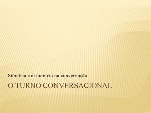 Tipologia conversacional