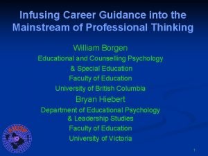 Infusing Career Guidance into the Mainstream of Professional