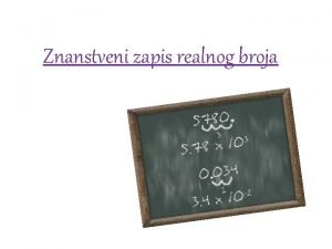 Znanstveni zapis broja