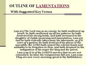 Overview of lamentations