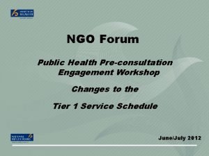 Ngo forum for public health