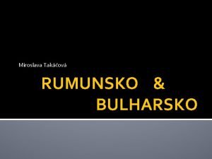 Bulharsko vodstvo