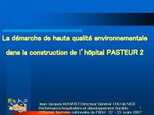 La dmarche de haute qualit environnementale dans la