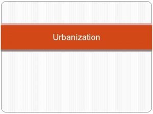 Define urban hierarchy