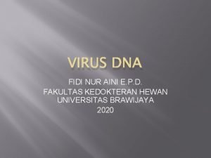 VIRUS DNA FIDI NUR AINI E P D