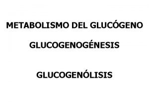 Glucogenilisis