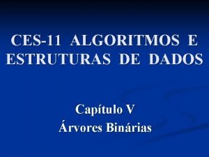 CES11 ALGORITMOS E ESTRUTURAS DE DADOS Captulo V