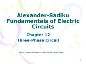 AlexanderSadiku Fundamentals of Electric Circuits Chapter 12 ThreePhase