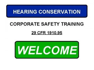 Hearing conservation program audit checklist