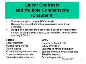 Duncan's multiple range test